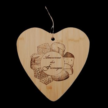 Planche à découper "Coeur" en BAMBOU