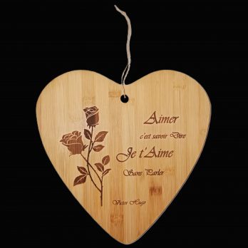Planche à découper "Coeur" en BAMBOU